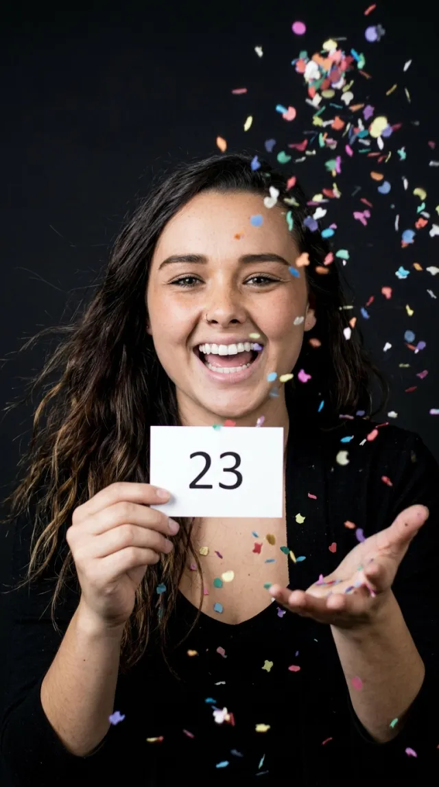 Birthday Cards AI 'Confetti Freeze' style — before and after example