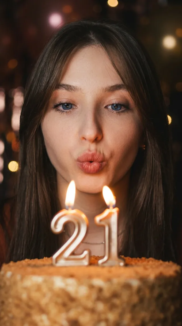 Birthday Cards AI 'Candle Blow Close-Up' style — before and after example