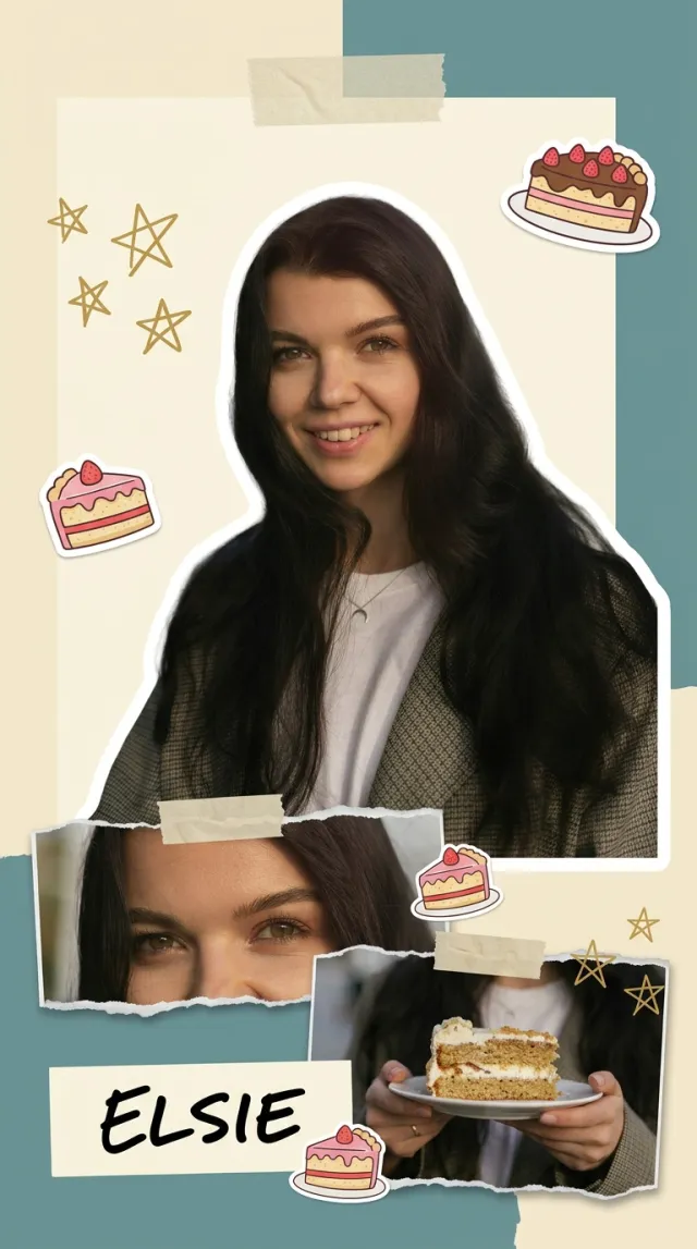 Birthday Cards AI 'Sticker Scrapbook' style — before and after example