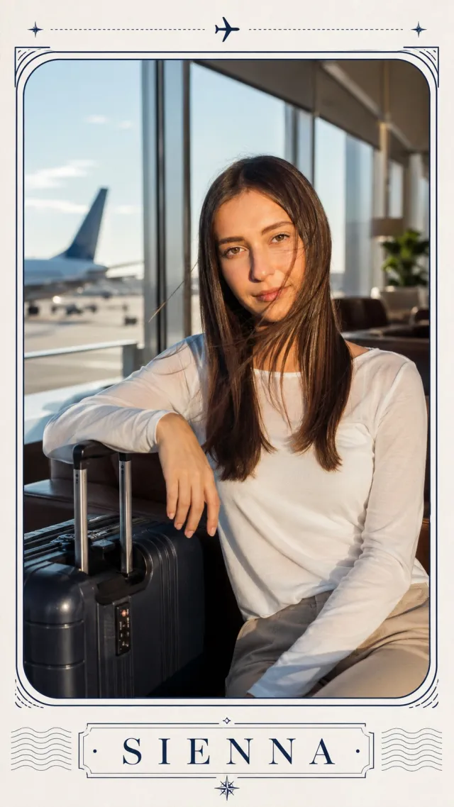 Birthday Cards AI 'Passport Adventure' style — before and after example