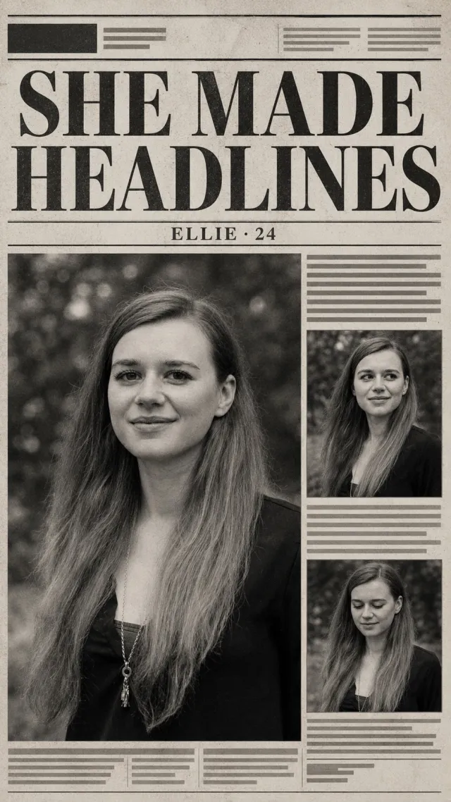 Birthday Cards AI 'Birthday Newspaper' style — before and after example