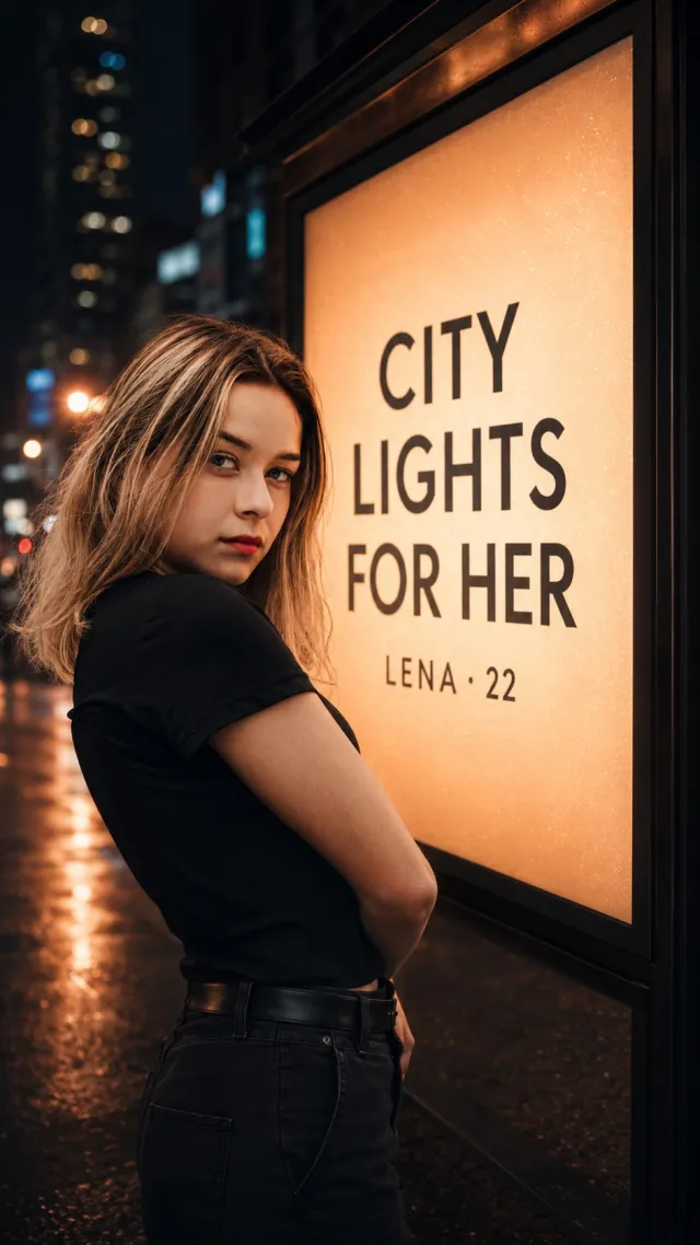 Birthday Cards AI 'City Billboard' style — before and after example