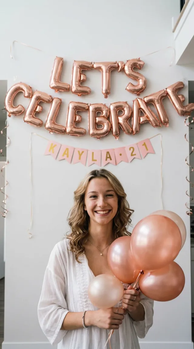 Birthday Cards AI 'Balloon Letter Headline' style — before and after example
