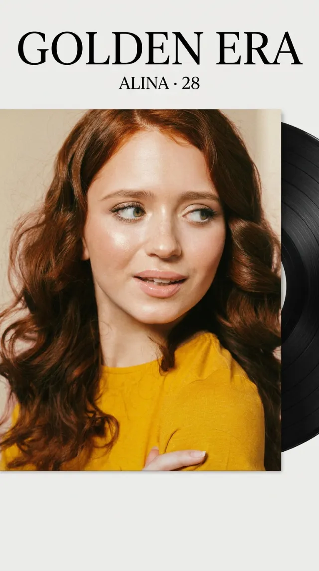 Birthday Cards AI 'Vinyl Cover Tagline' style — before and after example